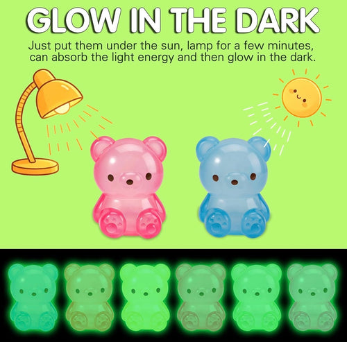 Glow-in-the-Dark Sugar Bear Squishy 🐻✨
