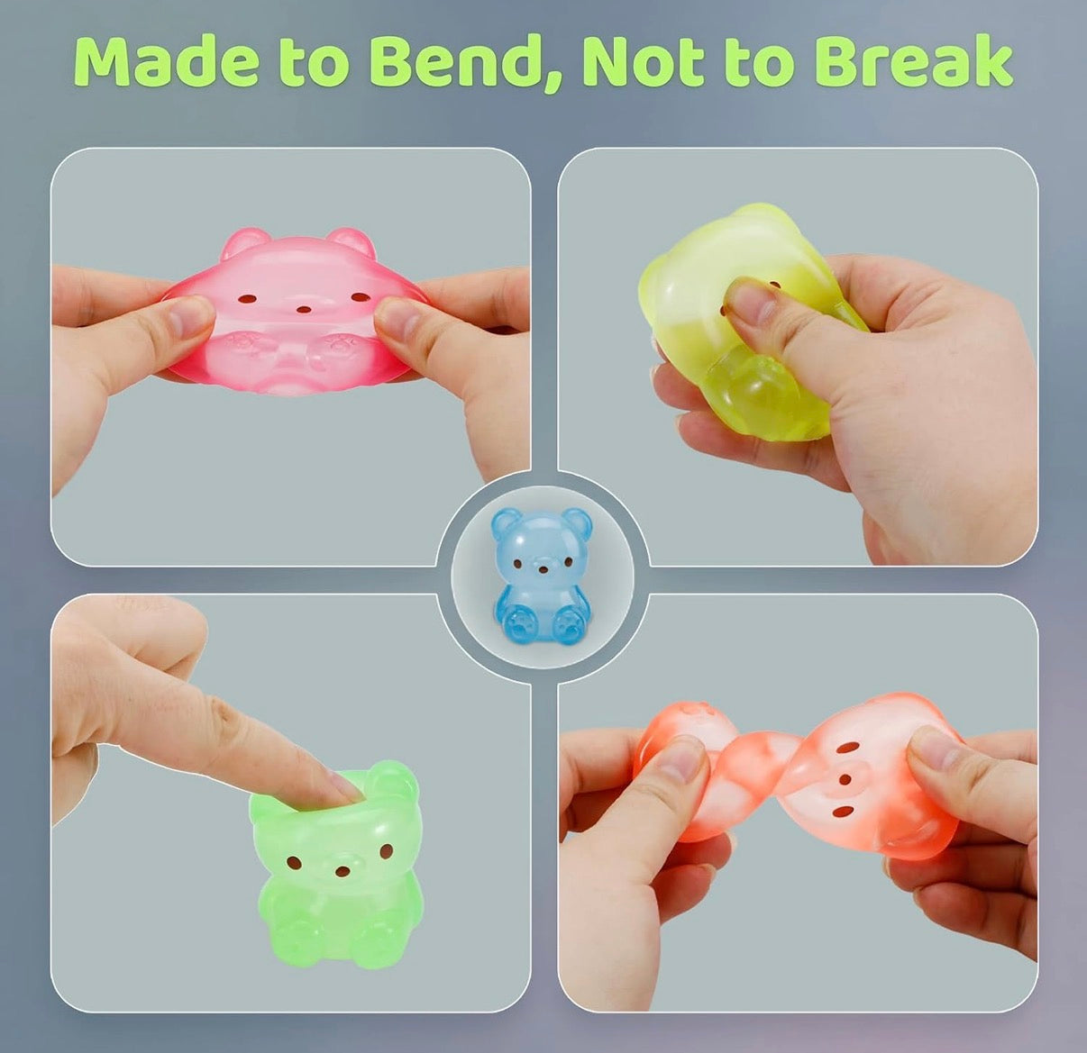 Glow-in-the-Dark Sugar Bear Squishy 🐻✨
