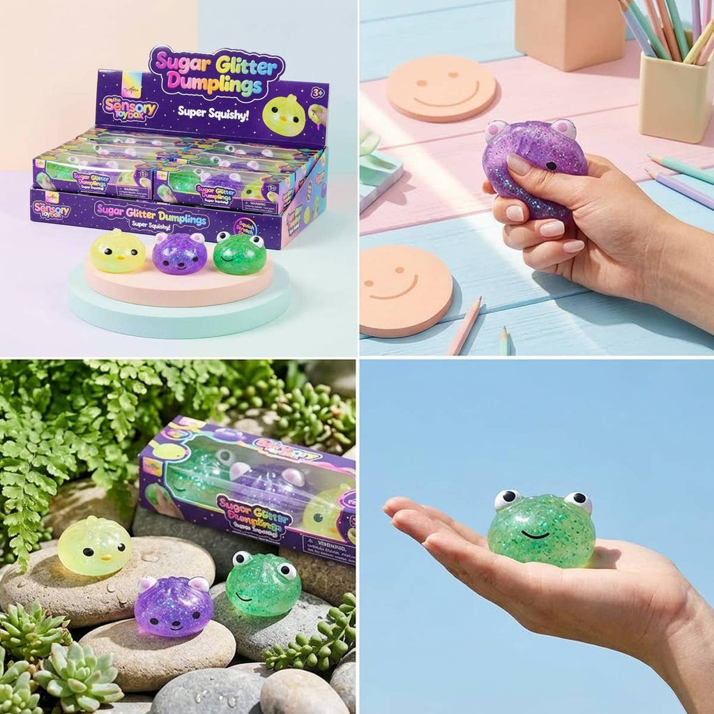 Sugar Glitter Squishy Dumplings Set 3pc
