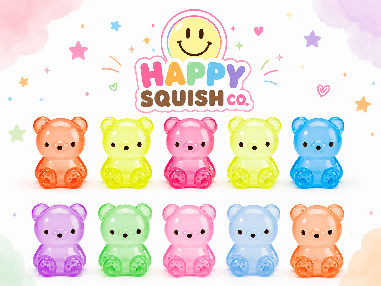 Glow-in-the-Dark Sugar Bear Squishy 🐻✨