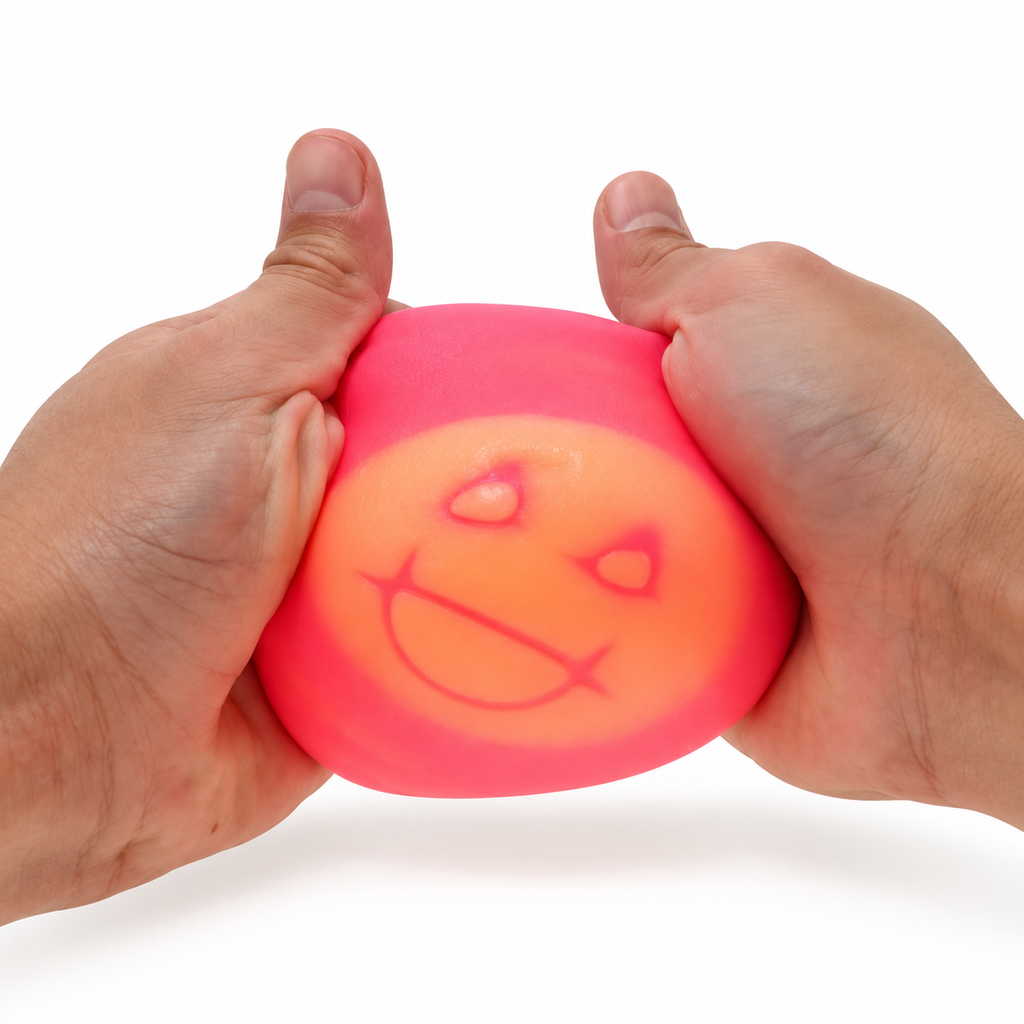 JARU Squish Attack Smiley Face Squooshy Sphere