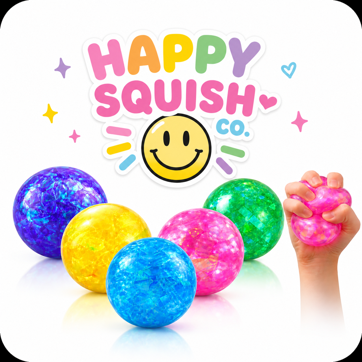 Iridescent Confetti Stress Ball